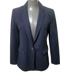 Banana Republic Navy Pinstripe Blazer 10